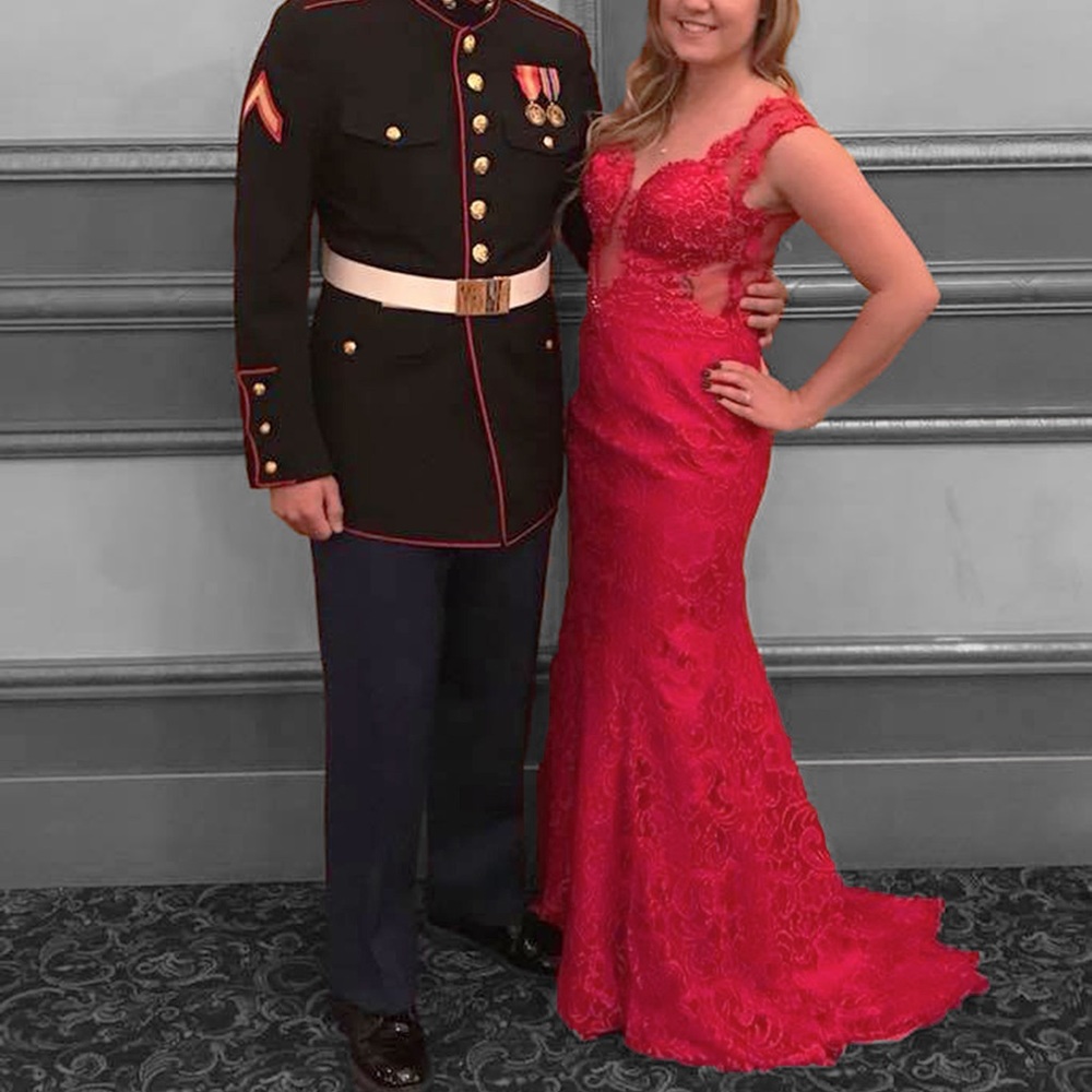 Swing Lace Long Prom Dress